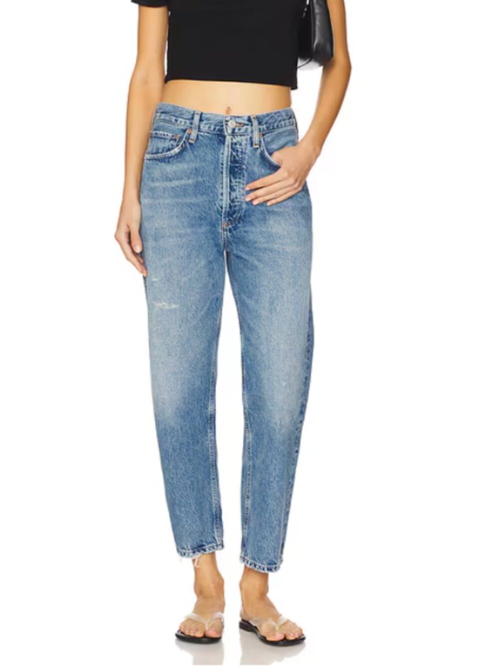AGOLDE90's Crop Loose Straight Jeans Size 26 Color Shrine